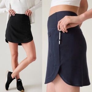 ATHLETA Fairway 16” Golf Skirt Black Size Small Golf Tennis Athleisure Gym
